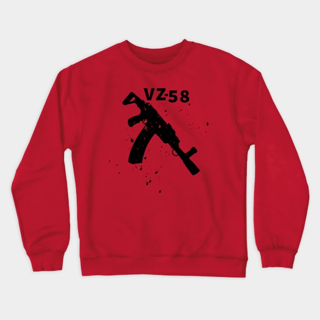 Black Assault rifle VZ-58 Crewneck Sweatshirt by YujiVI